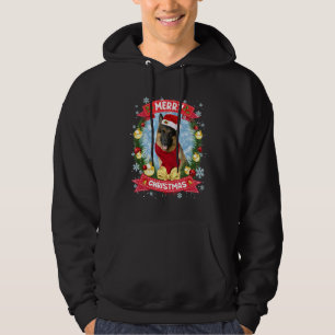 Merry Christmas German Shepherd Santa Funny Xmas P Hoodie