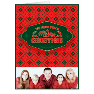 Merry Christmas Giant Family Photo Card