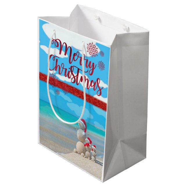 Merry Christmas Gift Bags (Back Angled)