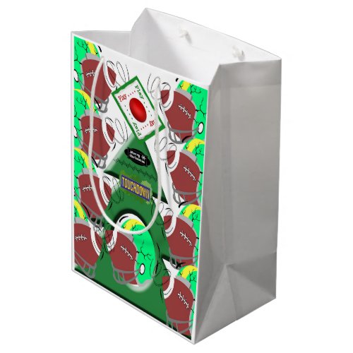 Merry Christmas Gift Bags Football