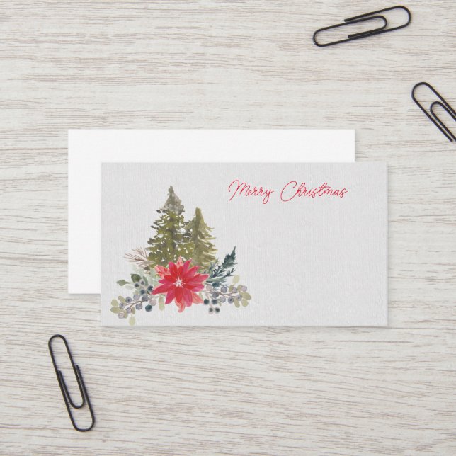 Merry Christmas Gift  Business Card (Front/Back In Situ)