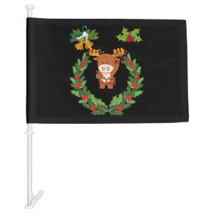 Merry Christmas Gift for Christmas Family Car Flag