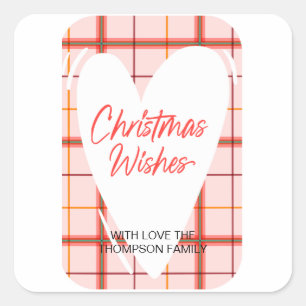 Merry Christmas Gift Label Personalized with Names