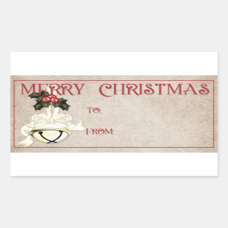 Merry Christmas Gift Labels | Lite Golden Bells