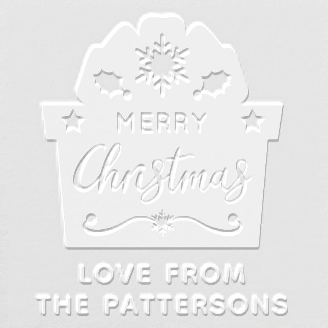 Merry Christmas Gift Personalized Name Embosser (Design)