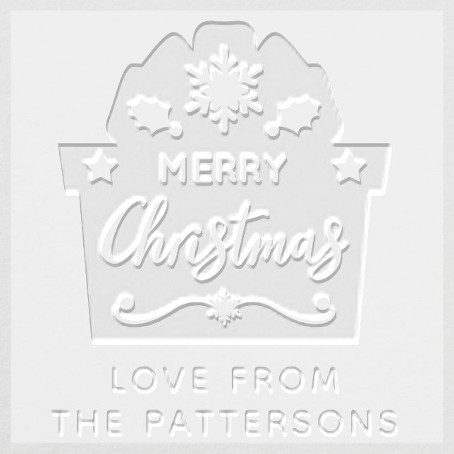 Merry Christmas Gift Personalized Name Embosser (Design)