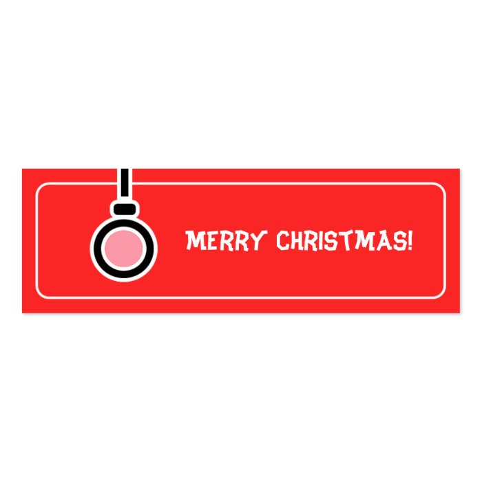 Merry Christmas Gift Tag Business Card Template
