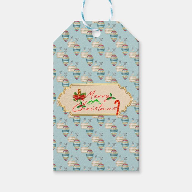 Merry Christmas Gift Tag – Elegant Holiday Ornamen (Front)