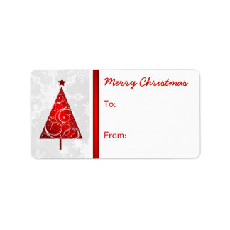 Merry Christmas Gift Tag Labels