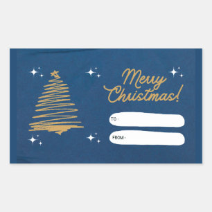 Merry Christmas Gift Tag Sticker