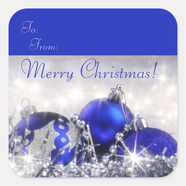 Merry Christmas Gift Tag Sticker (Front)