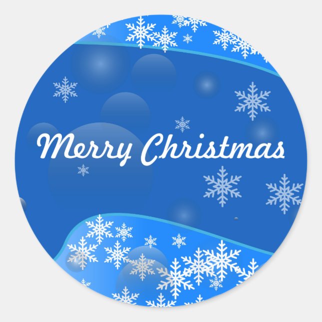 Merry Christmas Gift Tag Sticker Editable (Front)