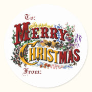 Merry Christmas Gift Tag Stickers