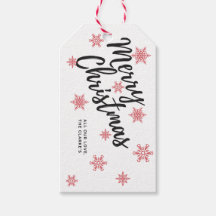 Merry Christmas gift tags