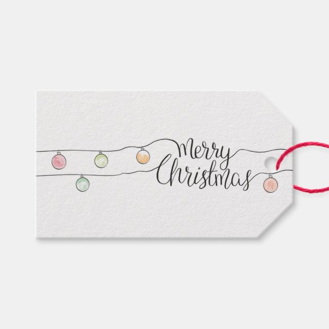 Merry Christmas Gift Tags (Front (Horizontal))