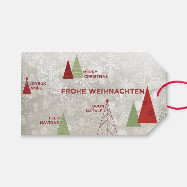 Merry Christmas Gift Tags (Front (Horizontal))