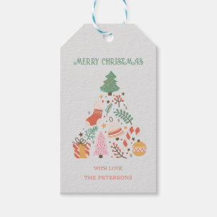 Merry Christmas Gift Tags Cheerful & Colorful