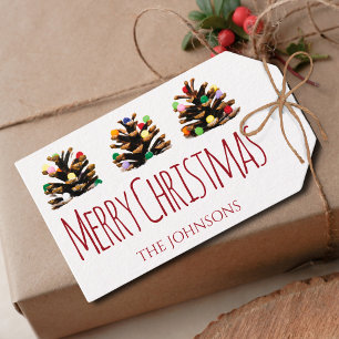 Merry Christmas Gift Tags Family Xmas Holidays
