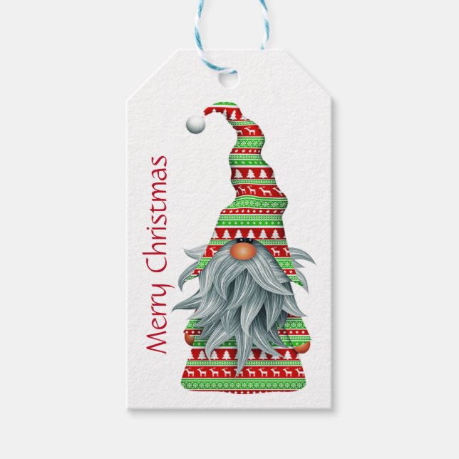 Merry Christmas Gift Tags - OTT Gnome (Front)