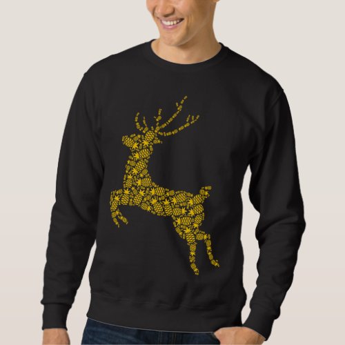 Merry Christmas Gifts _ Funny Pineapple Deer Reind Sweatshirt