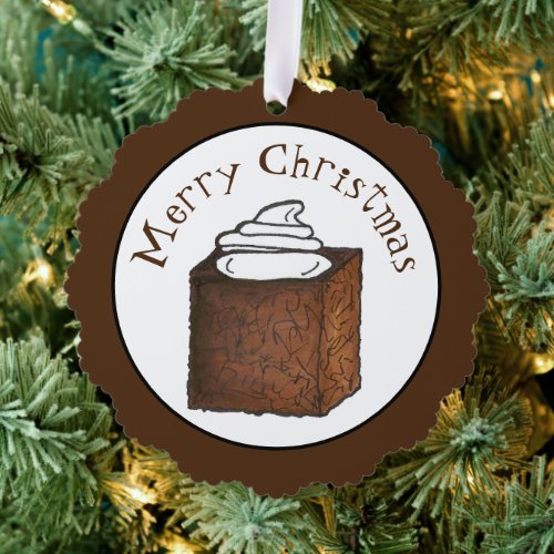 Merry Christmas Gingerbread Cake Sugar and Spice Ornament Card