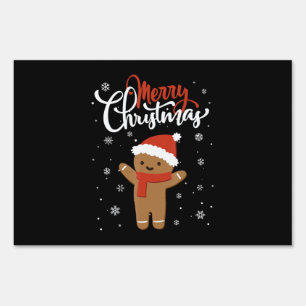 Merry christmas gingerbread   christmas cookie sign