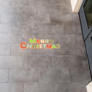 Merry Christmas Gingerbread Cookie Font Bakery Floor Decals