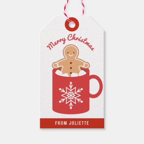 Merry Christmas  Gingerbread Cookie Gift Tags