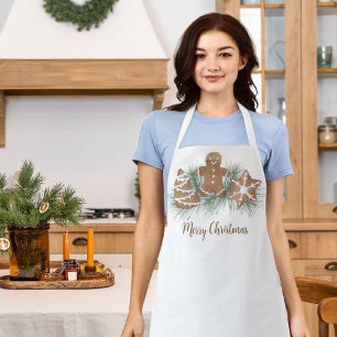 Merry Christmas Gingerbread Cookies Apron