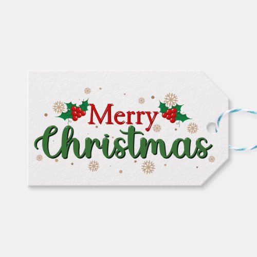 Merry Christmas Gingerbread Cookies Gift Tags