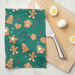 Merry Christmas Gingerbread Cookies Kitchen Towel