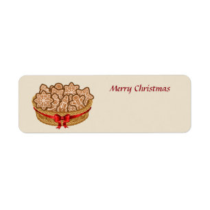 Merry Christmas Gingerbread Cookies Label