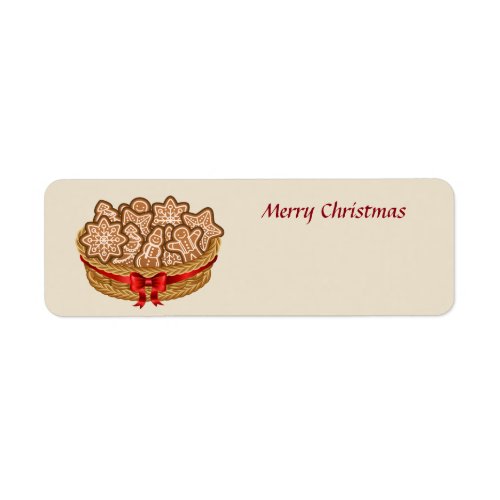 Merry Christmas Gingerbread Cookies Label
