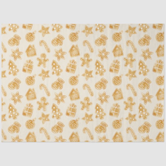 Merry Christmas Gingerbread Cookies Tissue Paper (Front)