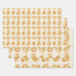 Merry Christmas Gingerbread Cookies  Wrapping Paper Sheets