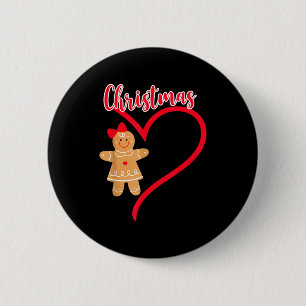 Merry Christmas Gingerbread Couple Christmas Pajam Button