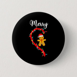 Merry Christmas Gingerbread Couple Xmas Pajamas Ma Button