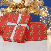 Merry Christmas Gingerbread Cute Red Holiday Gift