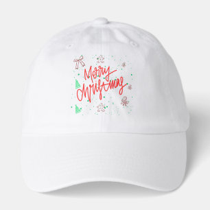 Merry Christmas Gingerbread Design. Hat