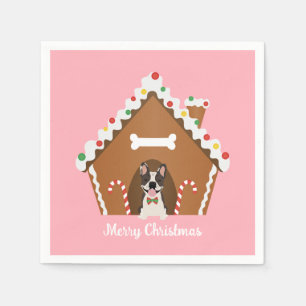Merry Christmas Gingerbread Dog House Napkins