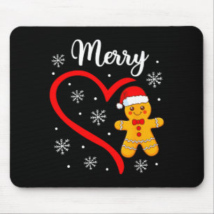 Merry Christmas Gingerbread Family Couples Xmas Pa Mouse Pad