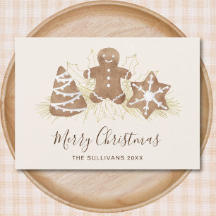 Merry Christmas Gingerbread Holiday Card