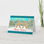 Merry Christmas Gingerbread Holiday Card at Zazzle