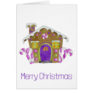 Merry Christmas Gingerbread house Cards
