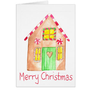 Merry Christmas Gingerbread house Cards