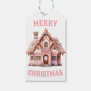 "Merry Christmas" Gingerbread House Christmas Gift Tags
