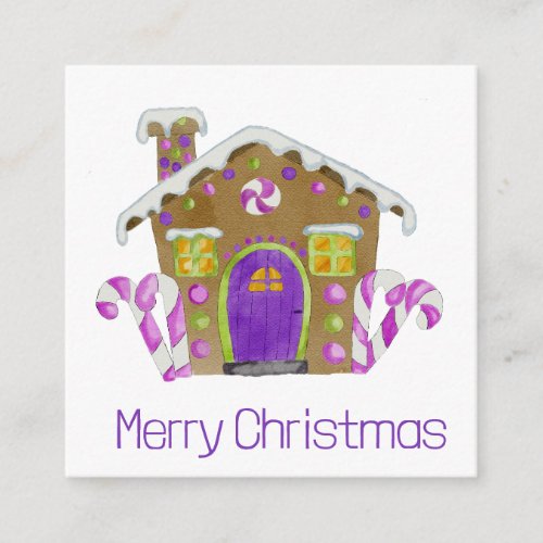 Merry Christmas Gingerbread house Enclosure Card