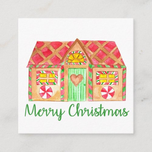 Merry Christmas Gingerbread house Enclosure Card