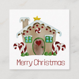 Merry Christmas Gingerbread house Enclosure Card