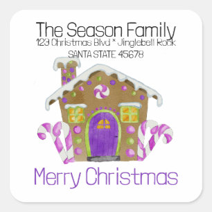 Merry Christmas Gingerbread house Envelope seal